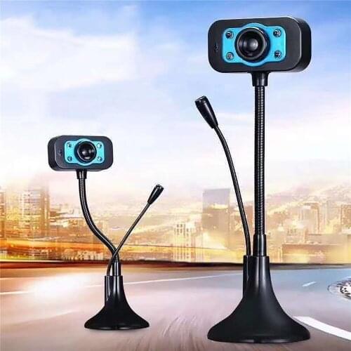 USB2.0/3.0 Webcam Computer Network Video Live Camera Free Drive 360° Rotary Web Camera with Microphone LED Light Night Camera