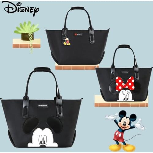Disney Mickey Mouse Baby Diaper Tote Bag Maternity Mommy Bags Baby Stroller Bag With Hook Waterproof Multifunctional Storage Bag