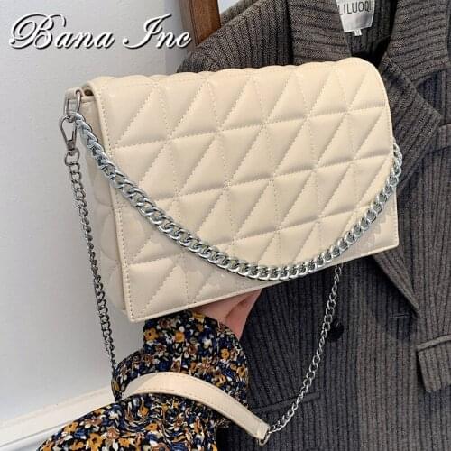 Women Shoulder Bag Big Square Quilted Bag Pu Leather Flap Metale Chain Totes Bags Luxury Crossbody Bags For Women Shoulder Pouch