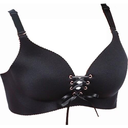 Fashion Wire Free Padded Push Up bra Pull Rope Seamless women Bra Gather breast Adjustable sexy Bra sexy belt pull B push up bra