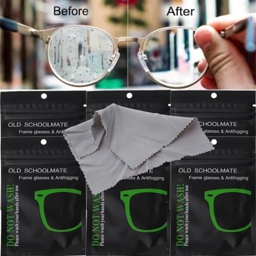 10Pcs Reusable Anti-Fog Wipes Glasses Pre-moistened Antifog Lens Cloth Defogger Eyeglass Wipe Prevent Fogging for Glasses ^_