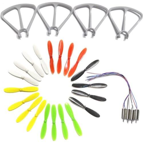 4DRC MINI RC Drone V9 4D-V9 Quadcopter Parts Propeller Blades Maple Leaf Protection Guard Motors Engines