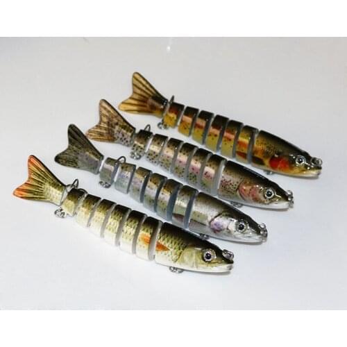 4Pcs 5" Multi Jointed Fishing Lure Swimbait Lifelike Minnow Bait 17g Herring Bass Pike Muskie Wobbler jigging Fishing Tackle