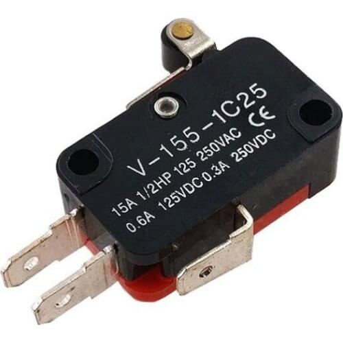5pcs V-155-1C25 Tip switch, limit switch, short handle, roller, silver point