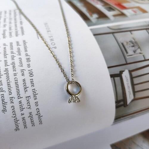 925 Silver New Simple Ladies Zircon Pendant Pendant Clavicle Chain Fashion Diamond Necklace for Women Charm Necklace