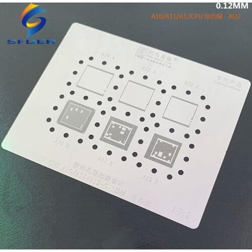 Amaoe BGA Reballing Stencil AU2 A10/A11/A12/CPU/RAM IC For IPhone 7/7 Plus/8/8Plus/x/xs/xsmax Reballing Solder Tin Plant