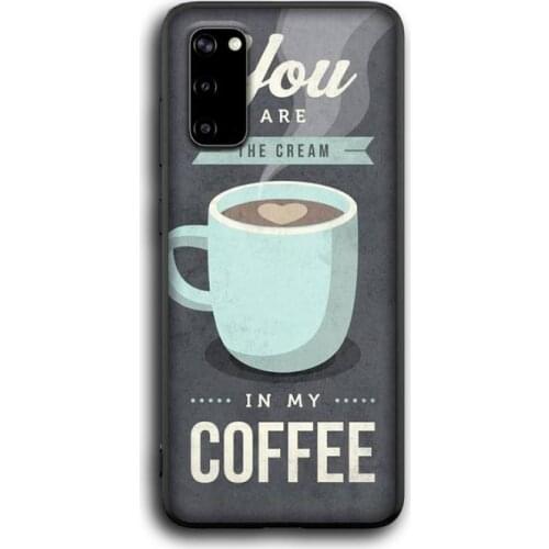 Coffee Wine Cup Simple ice Phone Case for Samsung Galaxy S20 S21 Plus Ultra 5g S10E A52 S30 S21 S9 Plus S20 fe lite Cover