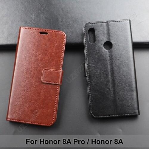For Honor 8A / 8A Pro Flip Wallet PU Leather Case Cover