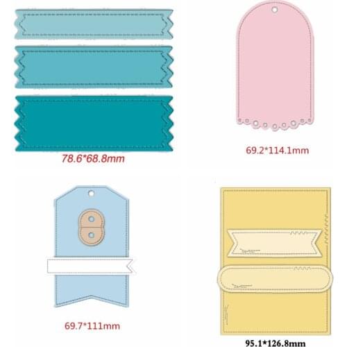 Dialog Strip Label Tag Cutting Dies Stencil Card Album Making Template Scrapbooking Decorative Handicraft Embossing Die Cut