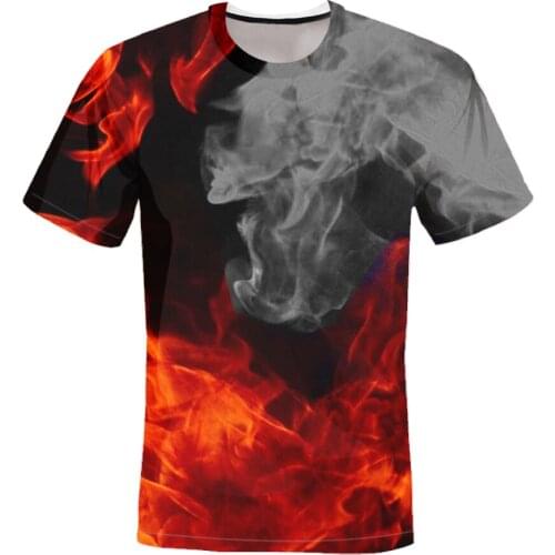 3D printing T-shirt mens casual street mens short-sleeved pattern fashion summer cartoon T-shirt wild oversized T-shirt