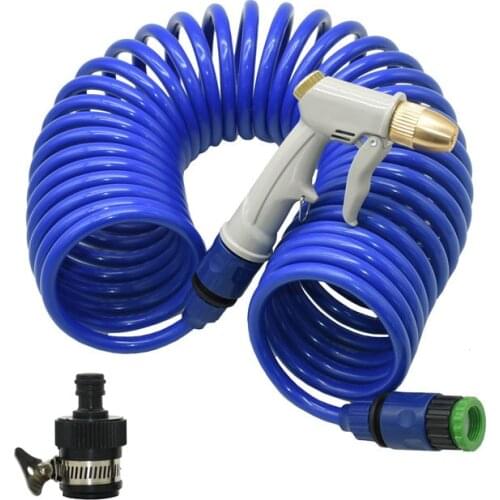 Flexible car Washing Water Gun Car Kit Water Jet Garden irrigation water Nozzle Watering Spray Sprinkler EVA Spring Tube 1pc