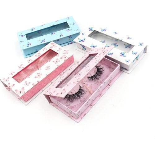 Lashes Cases Wholesale Makeup Eyelash Packaging Eyelashes Package Butterfly 25mm Mink Lash Empty Boxes Custom Logo Rectangle Box