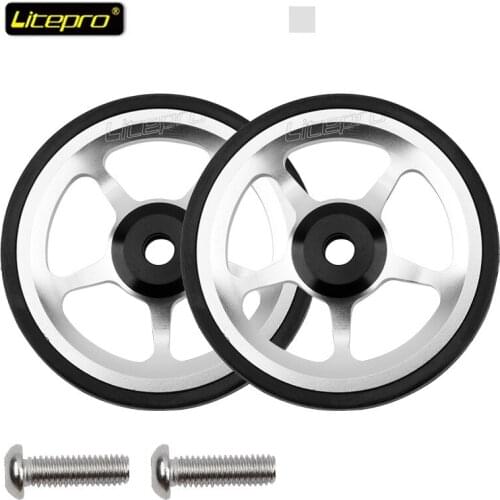 Litepro 22g/Pcs Bicycle Easy Wheel 60mm For Folding Bike 6mm Bearing Stable Lightweight Aluminum Alloy