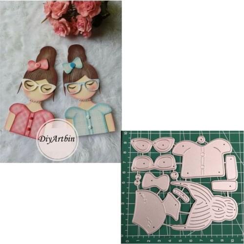 Girl Metal Cutting Dies For Brithday Card Die Cuts For Paper Crafting Scrapbooklayout