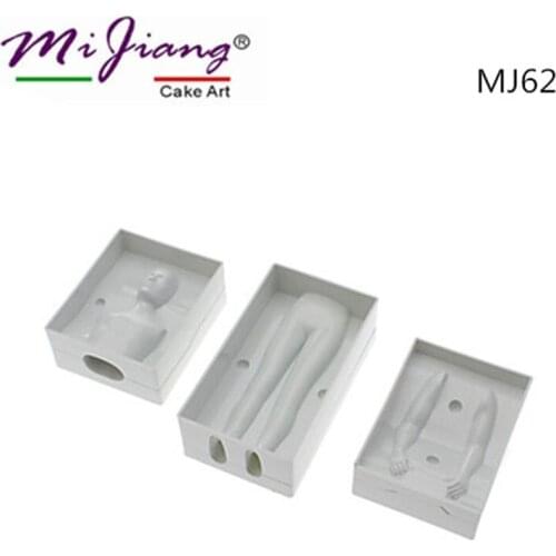 Mijiang Mans Body Molded Plastic Fondant Cake Molds Sugar Pasty Cookie Cutters Cake Decorating Tools Kitchen Accessories MJ62