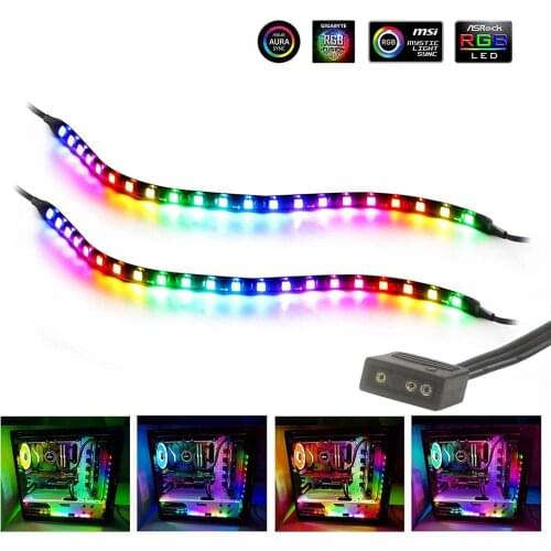 WS2812B Addressable LED Strip Light For PC 5V 3Pin Header 5050 RGB Digital Pixel PC Case Strip Light