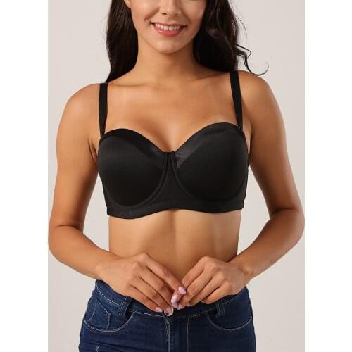 Fashion Women Bra For Push Up Lingerie With Rims And Thin Padded Detachable Shoulder Strap Sexy Underwear Brassiere Tops