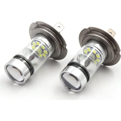 Niscarda 2pcs 100W H7 Car LED Fog Tail Driving Light Headlight Bulb High Brightness 6000K White Lamp Car Styling