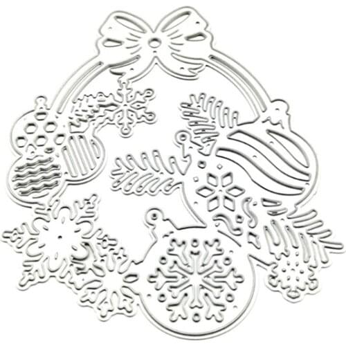 OOTDTY Christmas Snowflake Metal Cutting Dies Stencil DIY Scrapbooking Album Paper Card Template Mold Embossing Decoration
