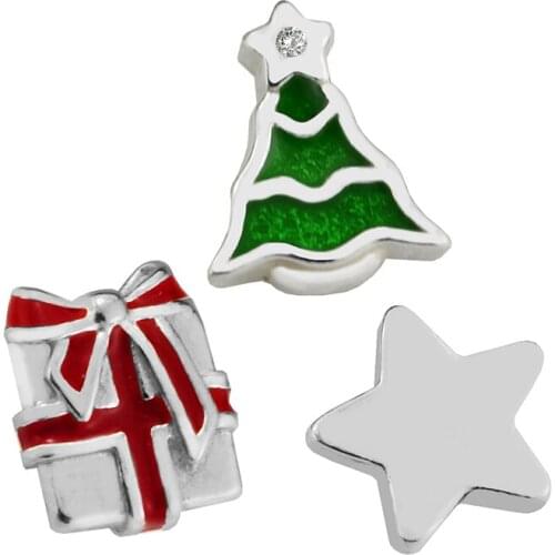 Fits for Floating Locket Pendant Necklace Petite Elements Pack In 3pcs 100% 925 Sterling Silver Beads Free Shipping