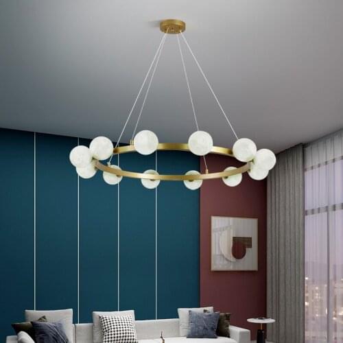 Hot Design Post Modern PLA Shade Simple Style Pendant Light Chandelier for Living Room Bedroom Dining Room