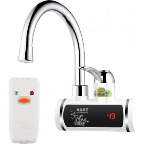 850W side edge inflow water Instant hot Electric faucets 360 Rotate Basin Faucet with Temperature display