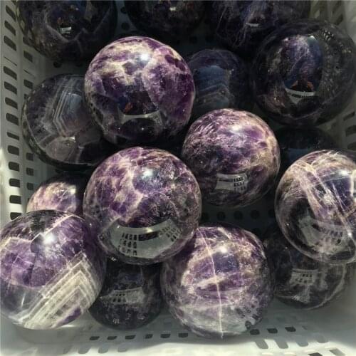 About 12cm Large size mysterious crystal natural dream amethyst quartz crystal ball healing crystal sphere wicca home decoration