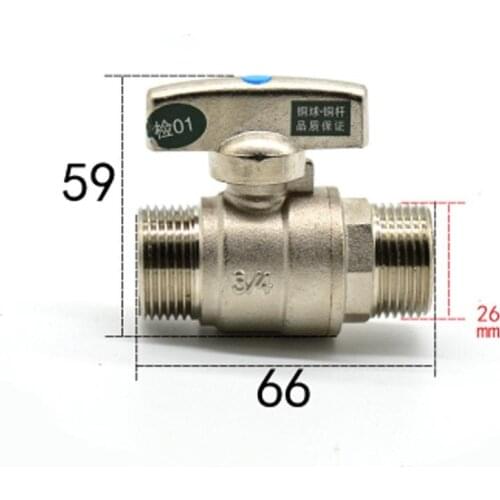 DN20 G 3/4" BSP Male Brass Ball Valve Water Gas Oil Port Size 15mm With Handle