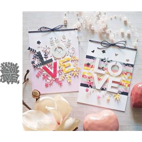 2020 Love Leaf Metal Cutting Dies DIY Scrapbooking Paper Photo Album Crafts Knife Mould Cards Embossing Mold Decor Stencils