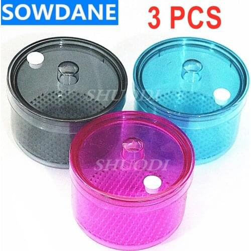 3 pcs Dental cleaning box Disinfection Autoclavable Box Plastic Case Container for burs files denture