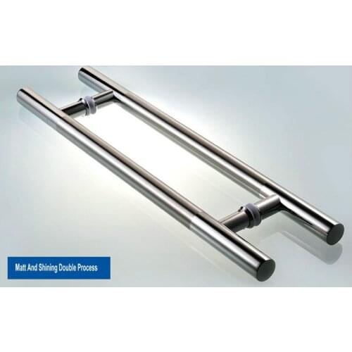 450MM Length (300MM Pitch) Top Class Beatiful Matt And Mirror Surface 100% 304 Stainless Steel Glass Door Handle, Door Knob