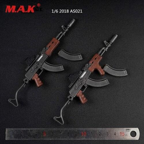 1/6 Scale Figure Accessory AK47 Wood Grain Version Tactical Weapon Model With/No Grip for 12" Action Figure in stock