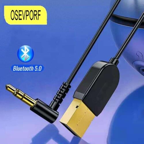 Aux Bluetooth 5.0 Adapter Dongle Cable for Car 3.5mm Jack Audio Receiver Auto Handfree Car Kit Wireless Bluetooth USB Adapter