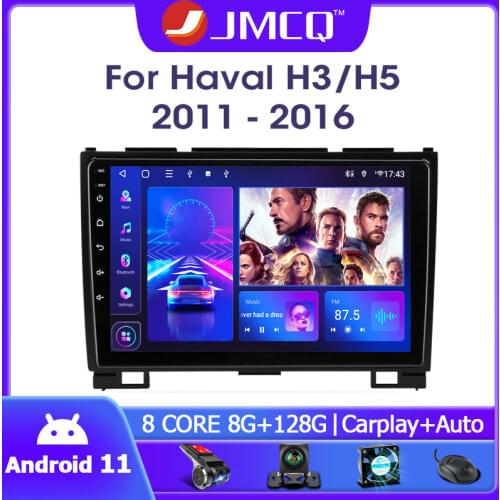 JMCQ Android 9.0 RDS DSP For Great Wall Hover H5 H3 2011-2016 Car Radio Multimidia Video 2din 4G+64G GPS Navigaion Split Screen