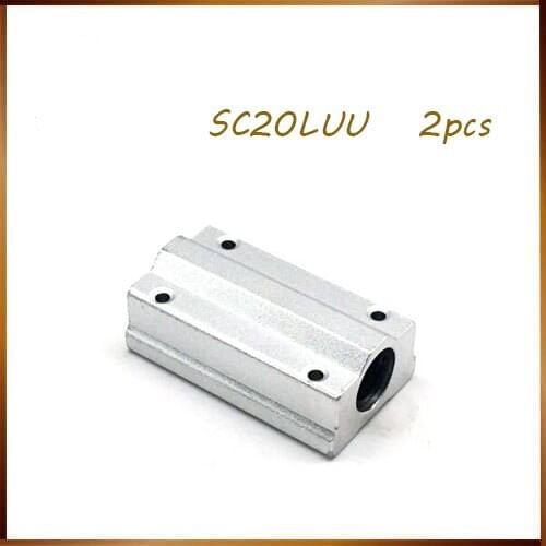 Free shipping hot sale 2018 2pcs SC20LUU SCS20LUU 20mm Linear Ball Bearing Block for 20mm shafts CNC Router pillow
