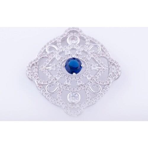 Bijoux Micro Pave Cubic Zirconia Crystal Flower Charms For Jewelry Making Fashion Copper Big CZ Hollow Charms Jewelry Findings