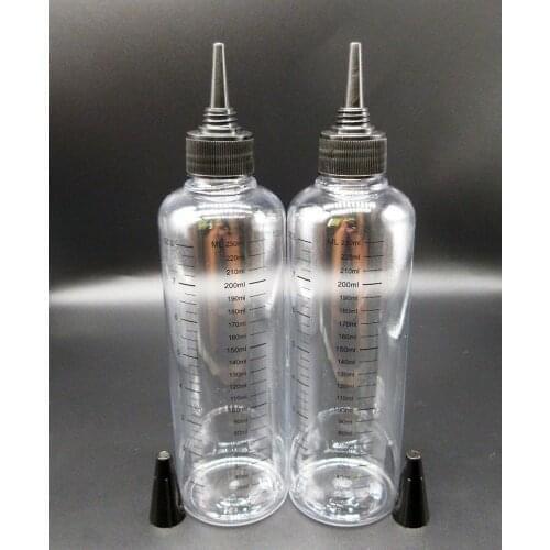 PET 230ml liquid bottle with twist off cap ,graduation bottle silk printing for hair gel 1000pcs/lot free shipping