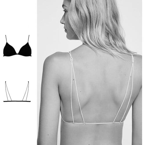 Spain Modal Cotton Triangle Cup Bra Confortable Daily Bralette Ultra Slim Straps Sexy Solid Women Lingerie Underwear Bikini Bra