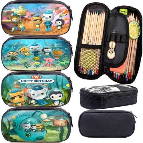 The Octonauts Pencil Case Kids Cartoon Pen Bag Boys Girls Pencil Box Children Storage Bag Multifunction Octonauts school Pencase