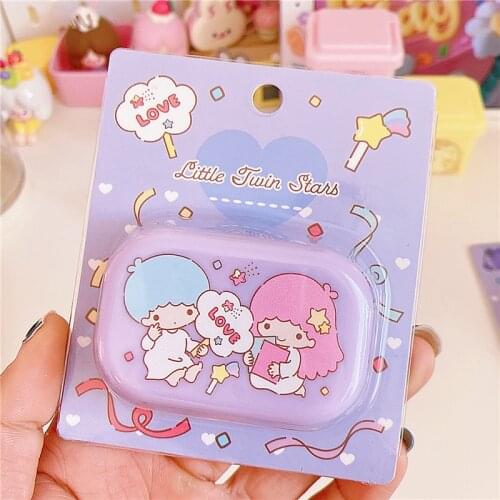 1Pc Contact Lens Case With Mirror Cute Pink Color Companion Box Unisex Travel Eyes Care Lens Container Kit Holder Easy Carry