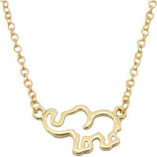 Collier Femme Alloy Gold Chain Origami Elephant Pendant Necklaces For Women Jewelry Collares Largos De Moda 2018 Kolye