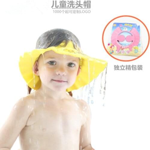 Children Waterproof Cap Safe Baby Bath Visor Adjustable Accessories Visor For Bathing Protect Eyes Ears PVC Suit 0-6 Kids