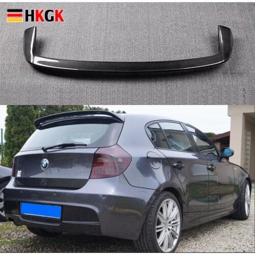E87 E81 AC Style Rear Roof Lip Spoiler Wing Carbon Fiber for BMW 1 Series Hatchback 2004-2011