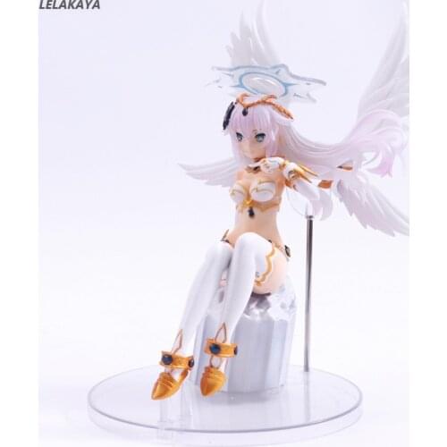 Hyperdimension Neptunia Choujigen Game Neptune Noire Black Heart Bikini Sitting Ver. White Wings Goddesses PVC Action Figure Toy