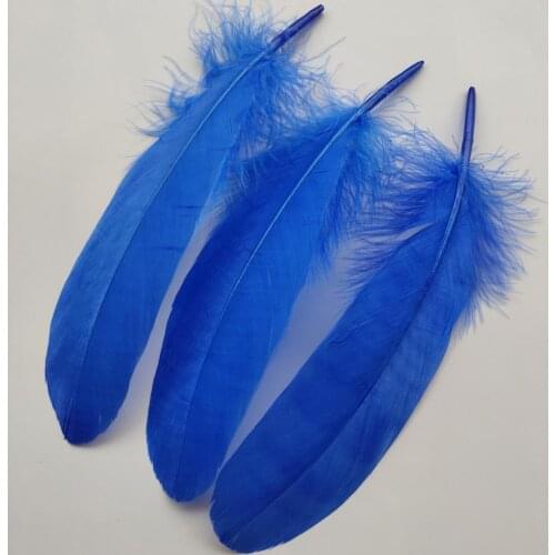 Hot 20pcs Beautiful Light Blue Hard Goose Feathers 15-20cm/6-8inch Christmas Decoration Clothing Shoes Hat Accessories