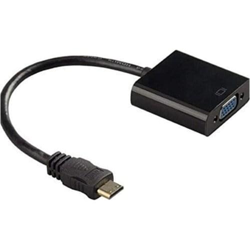 15cm Mini HDMI to VGA Cable High Speed Data Cables HDTV 1080p Full HD with Gold Contacts For Tablet PC, Camera