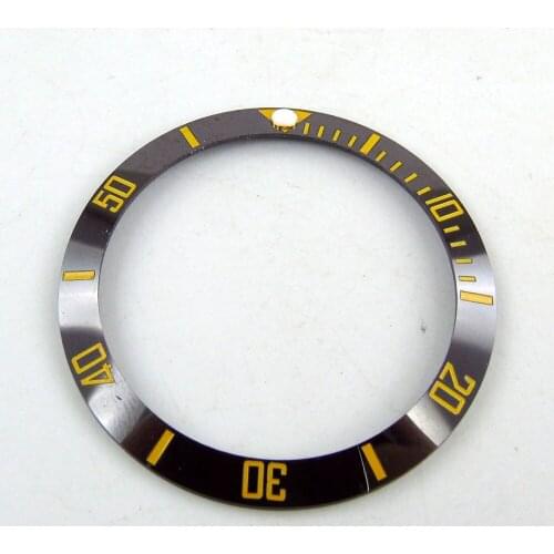38mm brown ceramics bezel yello marks fit for 40mm SUB GMT mens watch-Q14