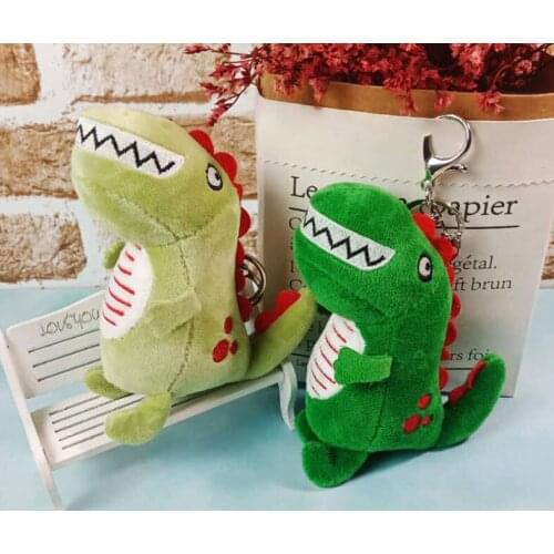 16cm Creative cotton dinosaur Toy plush dinosaur keychain for bags Cartoon toy pendant