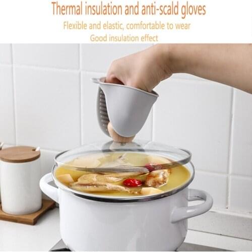 Creative silicone anti-scalding gloves bowl kitchen chuck heat insulation take plate tongs baking oven insulation cover