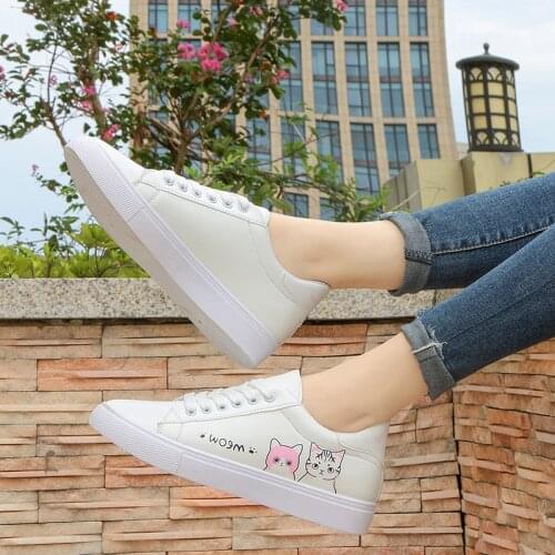Fashion White Split Leather Women Chunky Sneakers White Shoes Lace Up Tenis Feminino Zapatos De Mujer Platform Women Casual Shoe